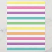 パステルレインボーストライプズパターンスクラップブック紙 (正面)