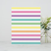パステルレインボーストライプズパターンスクラップブック紙 (スタンド正面)