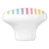 パステルレインボーストライプズ模様 セラミックノブ (側面)