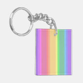 パステルレインボーストライプズ キーホルダー (正面左)
