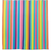 パステルレインボーストライプズ シャワーカーテン (正面)