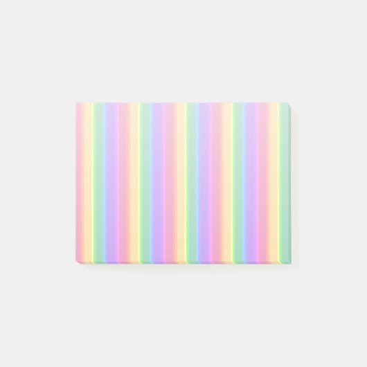 パステルレインボーストライプズ ポストイット (正面)