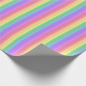 パステルレインボーストライプズ ラッピングペーパー (角)