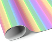 パステルレインボーストライプズ ラッピングペーパー (ロールコーナー)