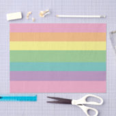 パステルレインボーストライプティッシュペーパー 薄葉紙 (クラフト)