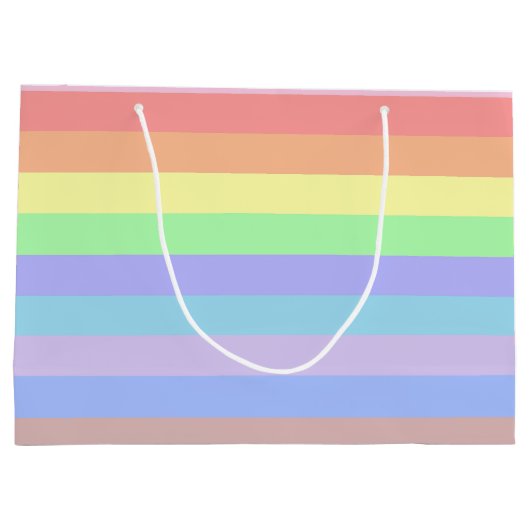 パステルレインボーストライプ抱き枕 ラージペーパーバッグ (裏面)