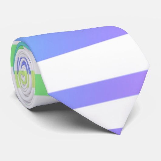 パステルレインボーストライプ抽象芸術ぼやけアートデザイン ネクタイ (ロール)