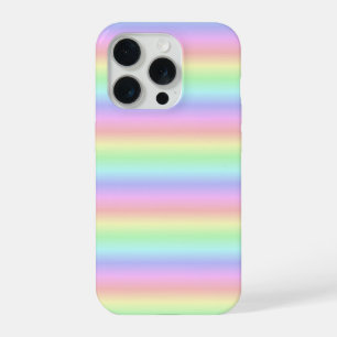 パステルレインボーストライプ - 柄 iPhone 15 PROケース