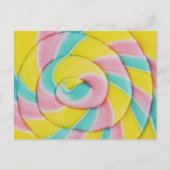 パステルレインボースパイラルキャンディーフォト ポストカード (正面)