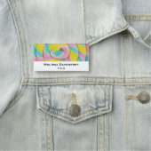 パステルレインボースパイラルキャンディーフォト 名札 (インサイチュ)