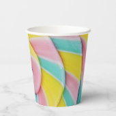 パステルレインボースパイラルキャンディーフォト 紙コップ (裏面)