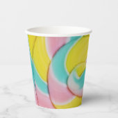 パステルレインボースパイラルキャンディーフォト 紙コップ (正面)