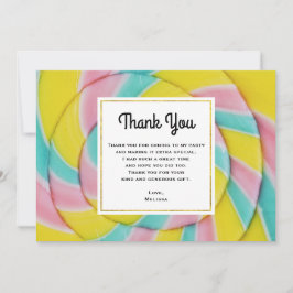 パステルレインボースパイラルキャンディ サンキューカード