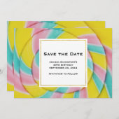 パステルレインボースパイラルキャンディ セーブザデート (正面/裏面)