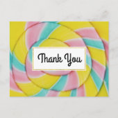 パステルレインボースパイラルキャンディ ポストカード (正面)