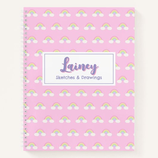 パステルレインボースパイラルノート ノートブック (正面)