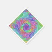 パステルレインボースパイラル スタンダードカクテルナプキン (角)