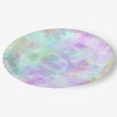 パステルレインボータイ – 染水の色絵画の数 ペーパープレート (アングル)