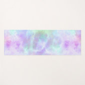 パステルレインボータイ – 染水の色絵画の数 ヨガマット (正面(横))