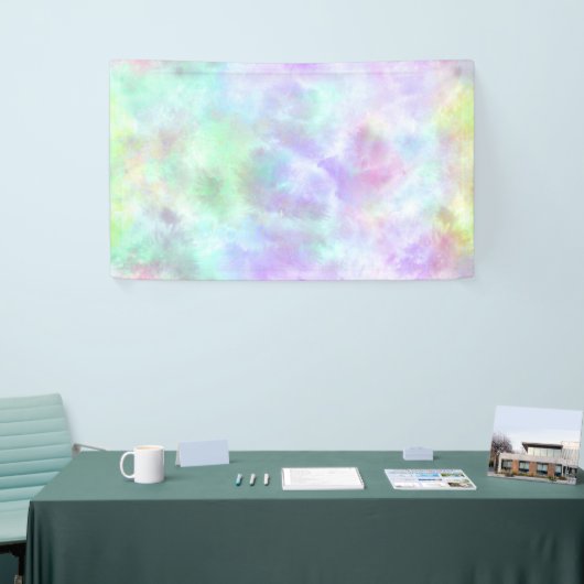 パステルレインボータイ – 染水の色絵画の数 横断幕 (トレードショー)