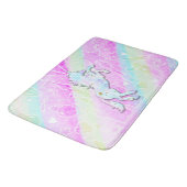 パステルレインボーダイヤモンド&スターズマジカルユニコーン バスマット (アングル)