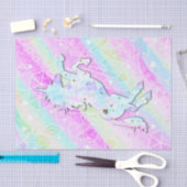 パステルレインボーダイヤモンド&スターズマジカルユニコーン 薄葉紙 (クラフト)