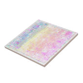 パステルレインボーデザインオブピンク、ブルー、イエロー タイル (側面)