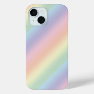 パステルレインボーデザイン iPhone 15ケース