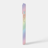 パステルレインボーデザイン iPhone 15ケース (左側面)
