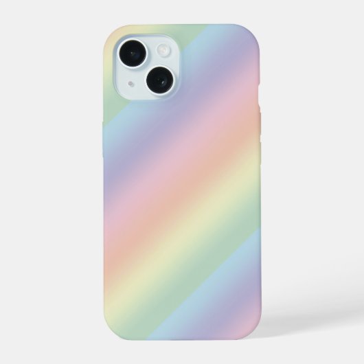 パステルレインボーデザイン iPhone 15ケース (裏面)
