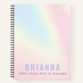 パステルレインボートレンディーモダンミニマル写真 ノートブック (正面)