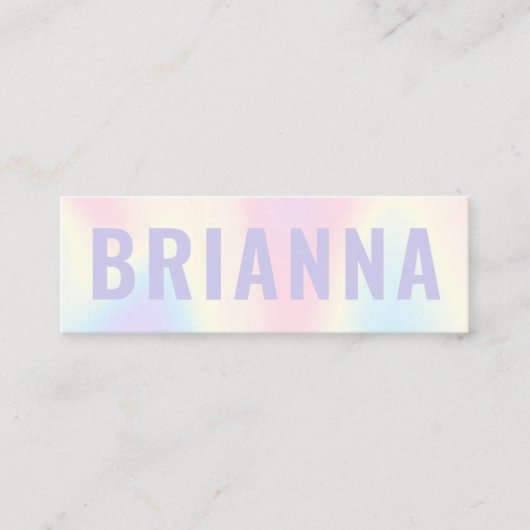 パステルレインボートレンディーモダンミニマル スキニー名刺 (正面)