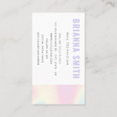 パステルレインボートレンディーモダンミニマル 名刺 (裏面)