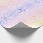 パステルレインボードラゴンフライパターンボホ ラッピングペーパー (角)