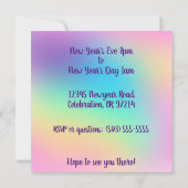 パステルレインボーニューイヤーパーティー 招待状 (裏面)