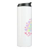 パステルレインボーハートとドッグポープリント タンブラー (回転左)