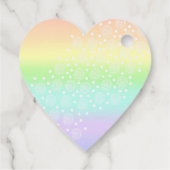 パステルレインボーハート型メッセージカード フェイバータグ (裏面)