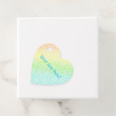 パステルレインボーハート型メッセージカード フェイバータグ (インサイチュ)