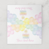 パステルレインボーバルーン座席表バースデーパーティー プレイスカード (外部開封)
