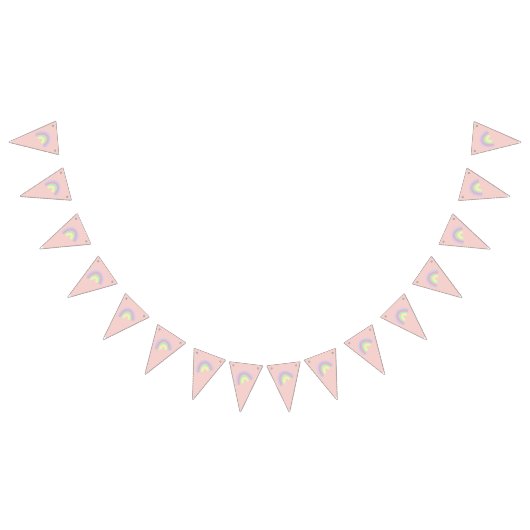 パステルレインボーバンティングバナー バンティングフラッグ (全)