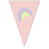 パステルレインボーバンティングバナー バンティングフラッグ (第2の旗)