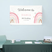 パステルレインボーバースデーパーティーウェルカム 横断幕 (トレードショー)