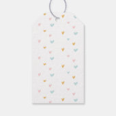 パステルレインボーバースデーパーティーサンキューユユーメッセージカード ギフトタグ (裏面)