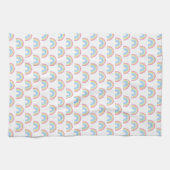 パステルレインボーパターン キッチンタオル (横)