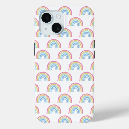 パステルレインボーパターン Case-Mate iPhoneケース (裏面)