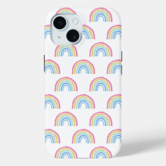 パステルレインボーパターン Case-Mate iPhoneケース (裏面)