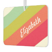 パステルレインボーパーソナライズされたネーム カーエアーフレッシュナー (左)
