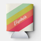 パステルレインボーパーソナライズされたネーム 缶クーラー (裏面)