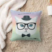 パステルレインボーヒップスターキャットアクセントピロー クッション (ブランケット)