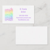 パステルレインボービジネスカードの作成 名刺 (正面/裏面)